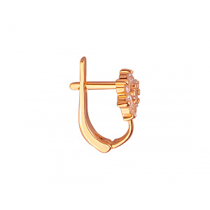 Золотые серьги с цирконием куб. (01-200055221) фотография