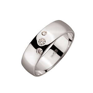 Золота обручка з діамантами (01-200258021) фотографія