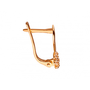 Золоті сережки з цирконієм куб. (01-200336421) фотографія