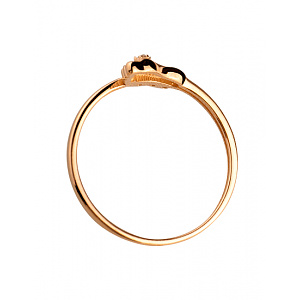 Золотое кольцо с цирконием куб. (01-200358721) фотография