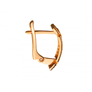 Золоті сережки з цирконієм куб. (01-200376121) фотографія