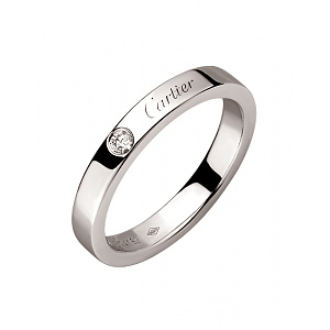 Золота обручка з діамантом (01-200381521) фотографія