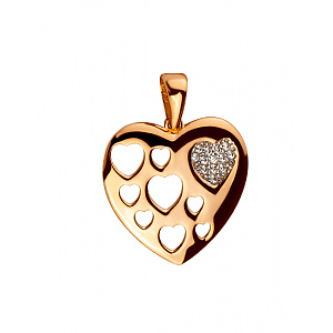 Золотий кулон з цирконієм куб. (01-200382821) фотографія