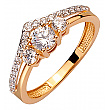 Золота каблучка з цирконієм куб. 01-200395321 фотографія 1