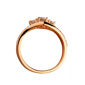 Золота каблучка з цирконієм куб. (01-200395321) фотографія