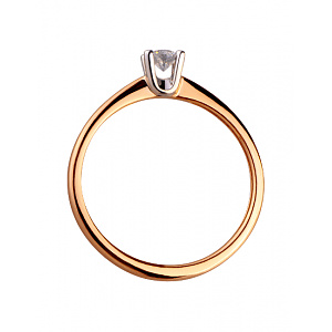 Золотое кольцо с бриллиантом (01-200422721) фотография