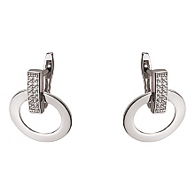 Золоті сережки з цирконієм куб. (01-200559621)