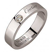 Золотое обручальное кольцо  с бриллиантом (01-200575921)