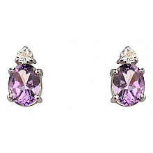 Золотые серьги с аметистами (01-200581621)
