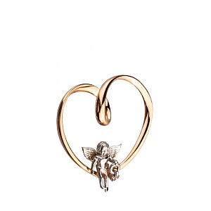 Золотий кулон з фіанітом (цирконієм куб.) (01-200633421) фотографія