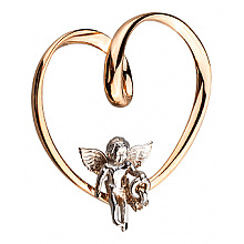 Золотий кулон з фіанітом (цирконієм куб.) (01-200633421)