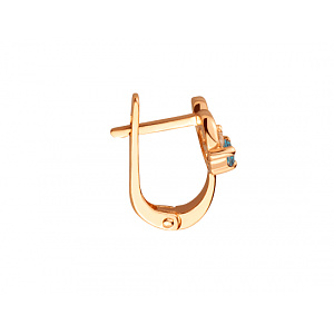 Золотые серьги с фианитом (цирконием куб.) (01-200746021) фотография