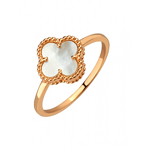 Золота каблучка з перламутром (01-200755521) фотографія