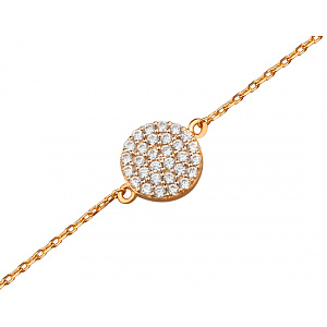 Золотий браслет з фіанітом (цирконієм куб.) (01-200788521) фотографія