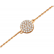 Золотий браслет з фіанітом (цирконієм куб.) (01-200788521)