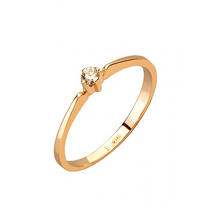 Золота каблучка з діамантом (01-200805921) фотографія