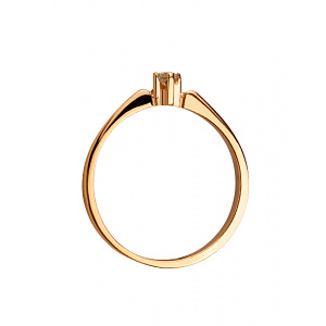 Золота каблучка з діамантом (01-200805921) фотографія