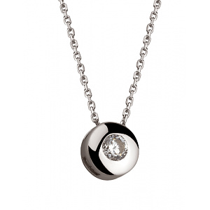 Золотое колье с фианитом (цирконием куб.) (01-200807521) фотография