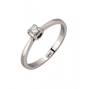 Золотое кольцо с бриллиантом (01-200838321) фотография