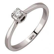 Золотое кольцо с бриллиантом (01-200838321)