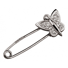 Золотая булавка с фианитом (цирконием куб.) (01-200841821)