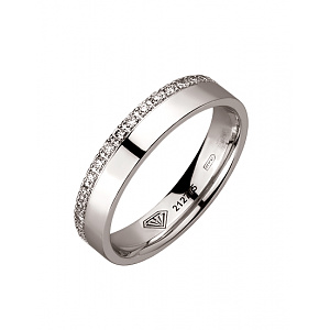 Золота каблучка з діамантами (01-200845121) фотографія