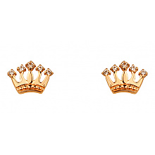 Золоті сережки з фіанітом (цирконієм куб.) (01-200858121)