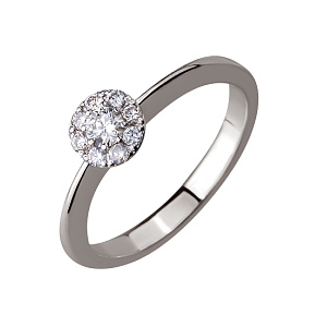 Золота каблучка з діамантами (2б_к-150) фотографія