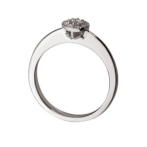 Золота каблучка з діамантами (2б_к-150) фотографія