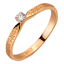 Золота каблучка з діамантом (1б_к-329)