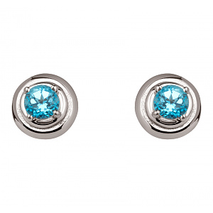 Золотые серьги с топазами (2б_с-071) фотография