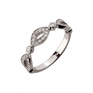 Золотое кольцо с цирконием куб. (01-19043222) фотография