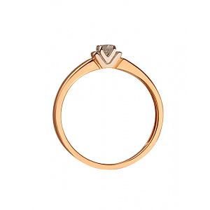 Золотое кольцо с цирконием куб. (01-200130022) фотография