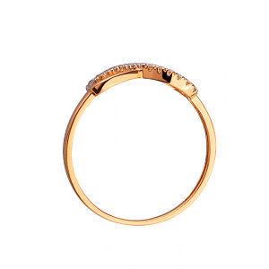 Золота каблучка з цирконієм куб. (01-200276122) фотографія