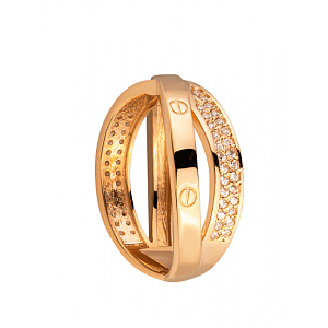 Золота каблучка з цирконієм куб. (01-200283122) фотографія