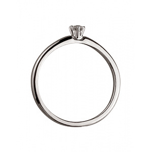 Золотое кольцо с бриллиантом (01-200336422) фотография