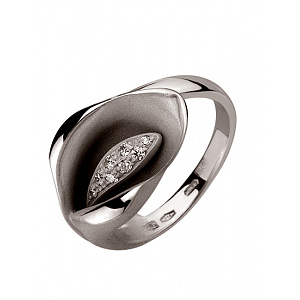 Золота каблучка з діамантами (01-200422722) фотографія