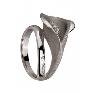 Золота каблучка з діамантами (01-200422722) фотографія