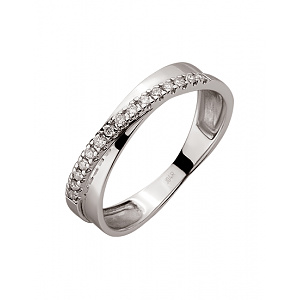 Золота каблучка з діамантами (01-200535122) фотографія