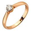 Золотое кольцо с бриллиантом 01-200552622 фотография 1