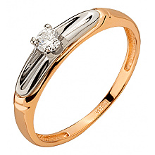 Золота каблучка з діамантом (01-200590122)