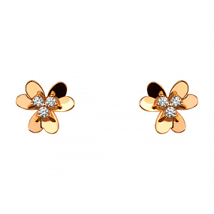 Золоті сережки з фіанітом (цирконієм куб.) (01-200807522) фотографія