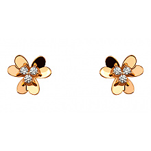 Золоті сережки з фіанітом (цирконієм куб.) (01-200807522)