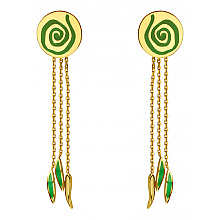 Золоті сережки з емаль (01-200819322)