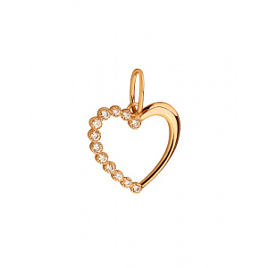 Золотой кулон с фианитом (цирконием куб.) (01-200838422) фотография