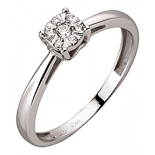 Золота каблучка з діамантами (01-200845122)