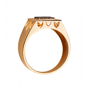 Золота каблучка з камінням Swarovski (10б_к-051) картинка Золота каблучка з камінням Swarovski (10б_к-051) фотографія