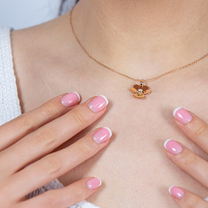 Золотий кулон з діамантом (1б_п-178) фотографія