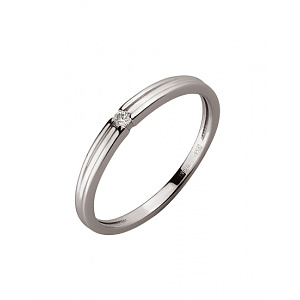 Золота каблучка з діамантом (01-19177323) фотографія