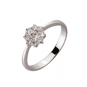 Золота каблучка з цирконієм куб. (01-200006923) фотографія